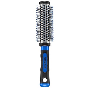 Conair Salon Results Hairbrush for Blow Out – Hair dryer round brush – Metal Bristles – Ideal for shorter hair lengths(Black / Teal)