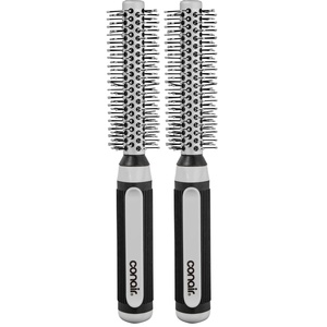 Conair Salon Results Metal Round Hairbrush – Hair brush for blow out – blowdryer brush – features metal barrel with nylon bristles – Adds body and fullness – suitable on all lengths – Pink/Black(Black / Teal)