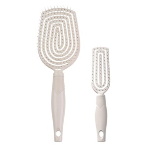Conair Scalp Care Detangling hairbrush 2pk – Fullsize +Travel Hair Brush – Scalp Massager – hairbrushes for women & men – detangler for all lengths and types – can use wet or dry – Grey Luxe(Grey Luxe)