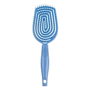 Conair Scalp Care Detangling hairbrush 2pk – Fullsize +Travel Hair Brush – Scalp Massager – hairbrushes for women & men – detangler for all lengths and types – can use wet or dry – Grey Luxe(Blue Aura)