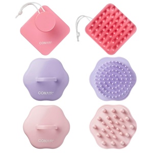 Conair Scalp Massager – Scalp Massager hair growth – Head Massager Scalp – 3 Unique Brush Heads – 3 Pack