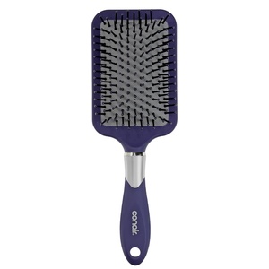 Conair Velvet Touch Paddle Cushion hair brush – Detangling hairbrush – curly or straight styles – men or women – detangler – features soft touch handle – Sky Blue(Assorted Color)