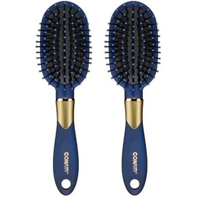 Conair Velvet Touch oval cushion hair brush – Travel Hairbrush- Detangling – ideal for curly or straight styles – detangler brushes – women or men – Sage Green(Assorted: Red  Black  Navy)