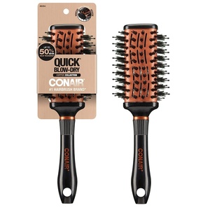 Conair Vented Copper Collection Round Brush for Blow Drying and Styling – Quick Blow Dry Brush(Vented Oval)
