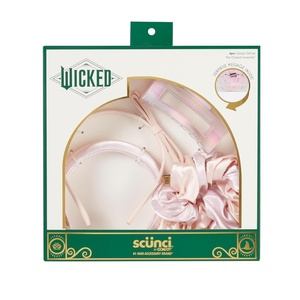 Conair Wicked Elphaba Gift Box – hair accessories for girls – gifts for her – hair accessories – Scunci 4PK(Glinda Pink)