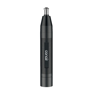 ConairMAN 360° Bevel Blade Ear and Nose Trimmer | Patented 360° beveled blade trims ear, nose, and brows with no pulling, Black/Silver, Model PG1000L5(Black/Silver)