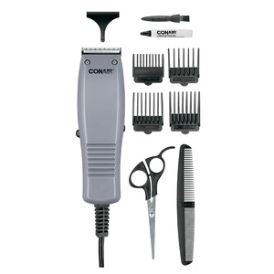 ConairMAN Simple Cut, Hair Clippers for Men, 12-piece Home Hair Cutting Kit(Grey)