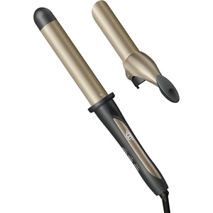 INFINITIPRO BY CONAIR Tourmaline Ceramic 1-Inch Curling Wand, 1-Inch Barrel Produces Flawless Waves, Hair Wand for Use on Short, Medium, and Long Hair, Dark Gray(1¼ Inch Wand & Iron)