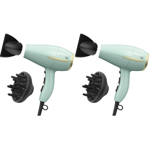 INFINITIPRO by CONAIR Heat Protect Hair Dryer with Diffuser | Blow Dryer with Advanced Heat Protection Helps Minimize Overdried Hair(1 Count (Pack of 2))