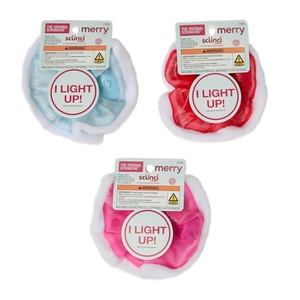 Scunci by Conair 3pk light up Scrunchie Set – gifts for teen girls – holiday gifts – hair ties – hair accessories for women – stocking stuffers – beauty gifts – Pink, Blue, & Red
