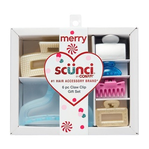Scunci by Conair 6pk Claw Clips Set – ideal of all hair types – hair accessories for girls and women – trendy teen girl gifts – Valentine gifts for her – Assorted Colors and Styles(Assorted 5)