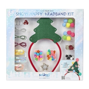 Scunci by Conair DIY Holiday Christmas Headband Kit, Decorate Your Own Holiday Headband, Perfect for Families, Kids and Parties(1 Count (Pack of 1))