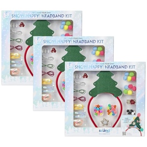 Scunci by Conair DIY Holiday Christmas Headband Kit, Decorate Your Own Holiday Headband, Perfect for Families, Kids and Parties(1 Count (Pack of 3))
