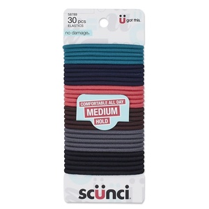 Scunci by Conair Hair Ties – Clear Elastics – Hair Accessories for Women – Black, Clear & Multi-color – 2000 Count(Multicolor)