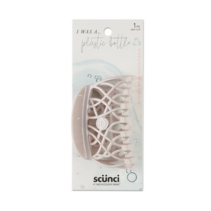 Scunci by Conair Large Hair Claw Clip, Clips For Thick Hair, Consciously Minded Eco-Friendly Clip in Blush Pink 1 Pack