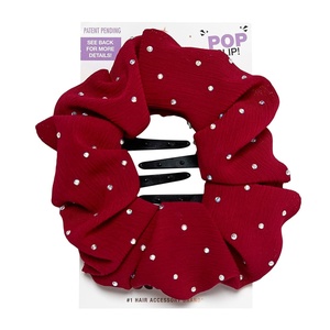 Scunci by Conair Pop Clip Barrette- hair accessories for women – claw clips for thick hair – claw clip – Gifts for women – teen girl gifts -1 Count(Berry Red)