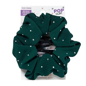 Scunci by Conair Pop Clip Barrette- hair accessories for women – claw clips for thick hair – claw clip – Gifts for women – teen girl gifts -1 Count(Pinecone Green)