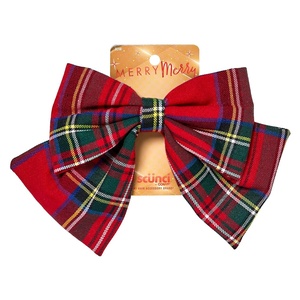 Scunci by Conair Stud Bow Barrette – hair bows – holiday – gifts for girls – hair accessories for women – stocking stuffers – black bow(Tartan)