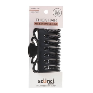 Scunci by Conair claw clips for thick hair – hair accessories for women- claw clip – for all hair types – trendy hair accessories -Black- 1 Count(Black)
