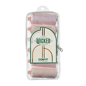 Wicked Elphaba 6PK Satin Rollers – hair rollers – foam rollers – heatless hair curlers – Scunci by Conair(Elphaba – Black)