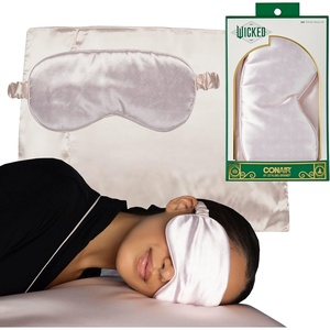 Wicked Glinda Satin Sleep Set – 1 Pillow Case & 1 Sleep Mask – Gifts for her – self Care – Scunci by Conair(Glinda – Pink)