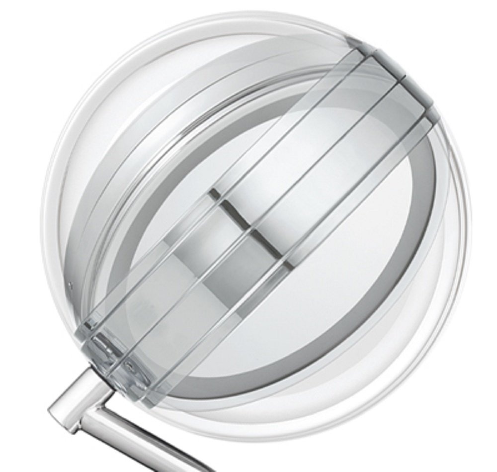 image:imageConair DoubleSided Battery Operated Lighted Makeup Mirror Lighted Vanity Makeup Mirror with LED Lights 1x 5x Magnification Polished Chrome FinishSatin Nickel Finish