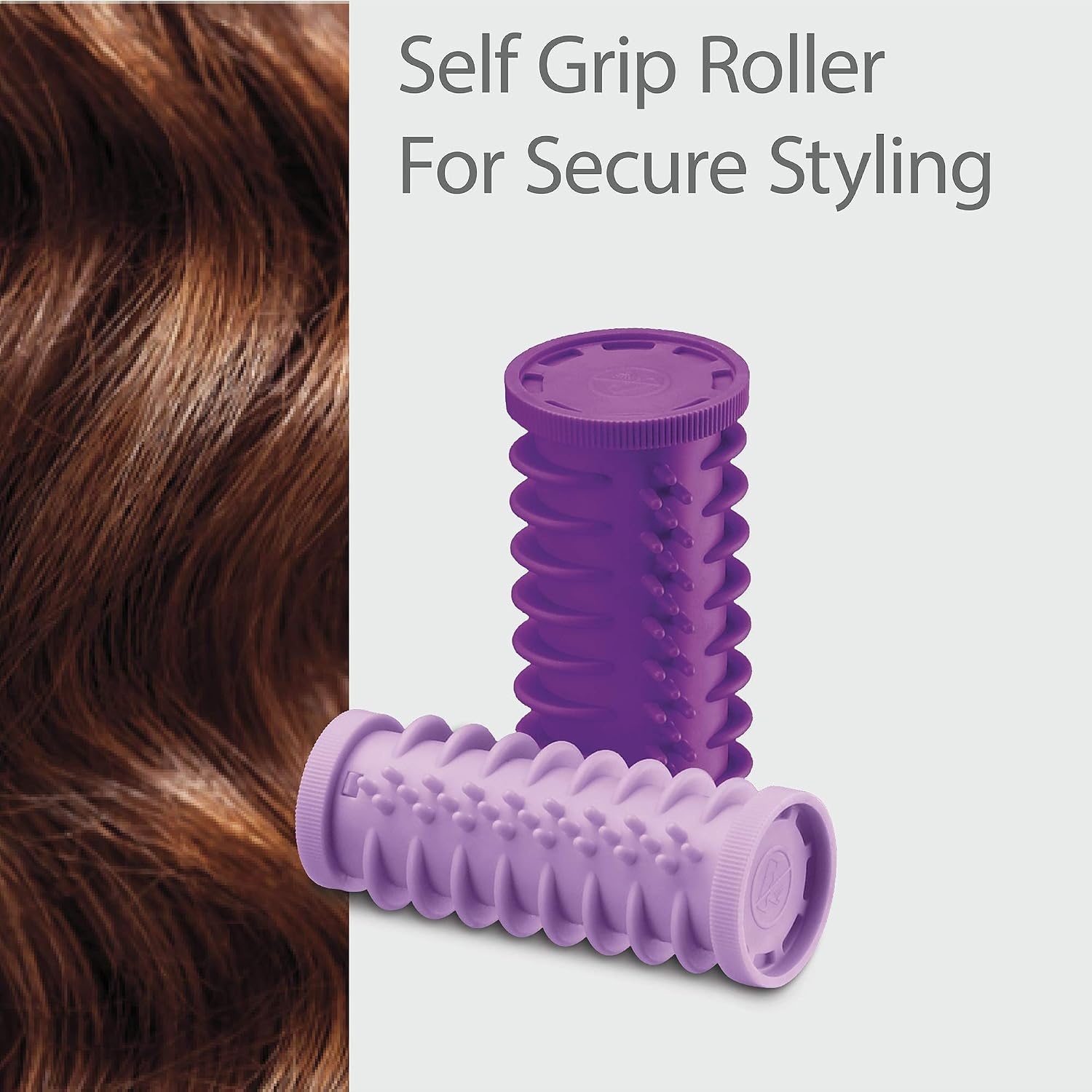 image:imageConair Instant Heat Compact Hot Rollers wCeramic Techology Black Case with Blue and Green Rollers 12 CountPurple