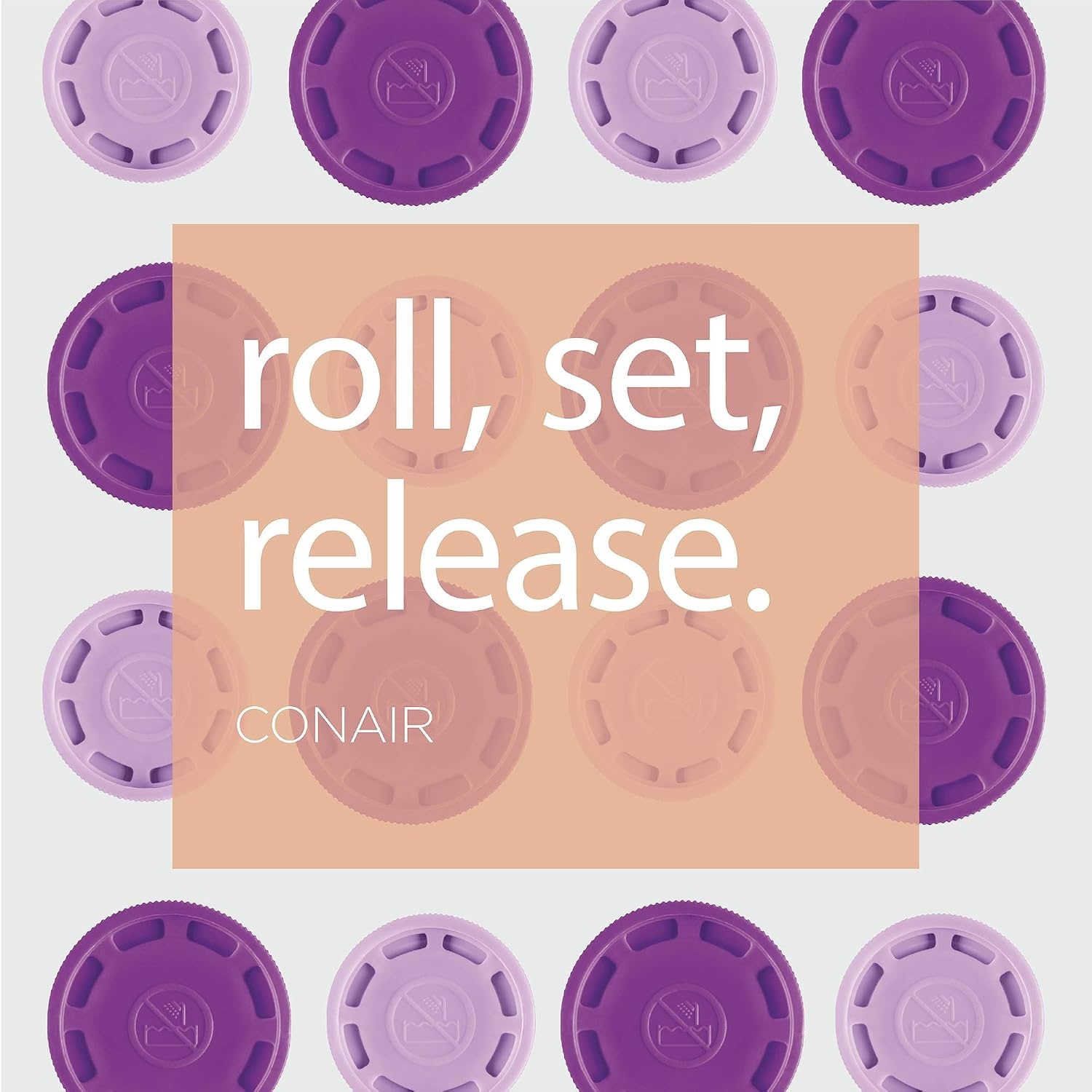 image:imageConair Instant Heat Compact Hot Rollers wCeramic Techology Black Case with Blue and Green Rollers 12 CountPurple