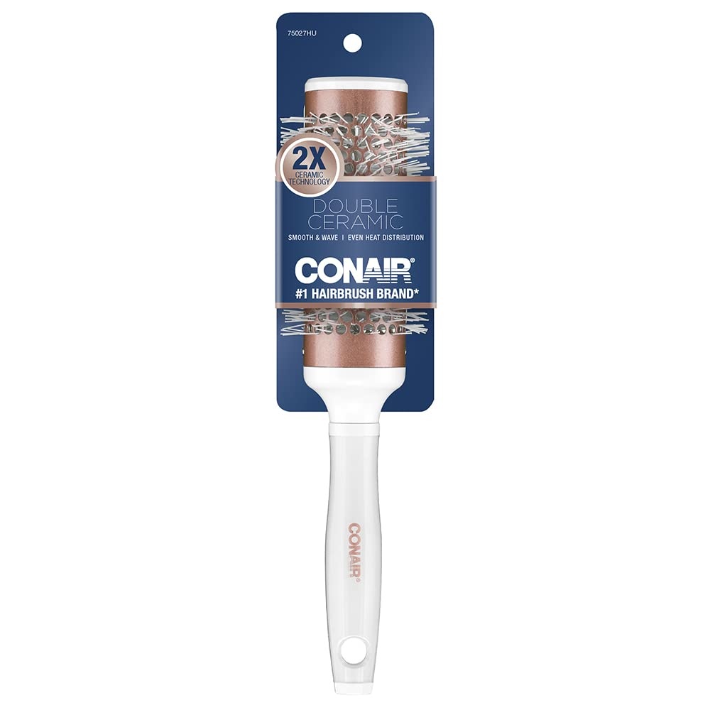 image:imageConair Ceramic Round Brush for BlowDrying Thermal Ceramic Brush for Smoothing and Waves Packaging May Vary 1 Count