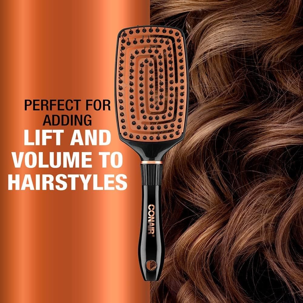image:imageConair Quick BlowDry Copper Collection FlexiHead Vent Brush Hair Brush 1 count