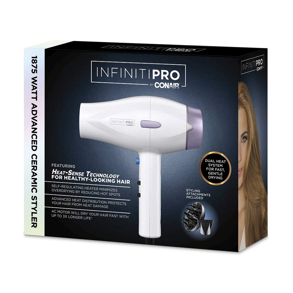 image:imageINFINITIPRO BY CONAIR 1875 Watt Advanced Ceramic Hair Dryer with HeatSense Technology