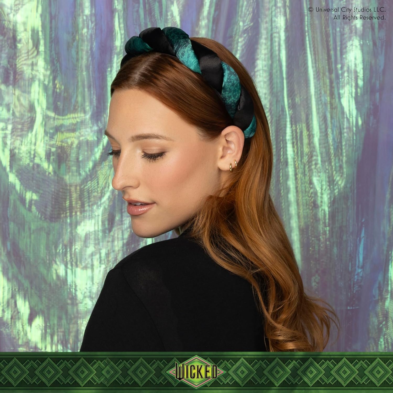image:imageWicked Elphaba Satin Twisted Spa Headband Makeup Headband Scunci by ConairElphaba Green