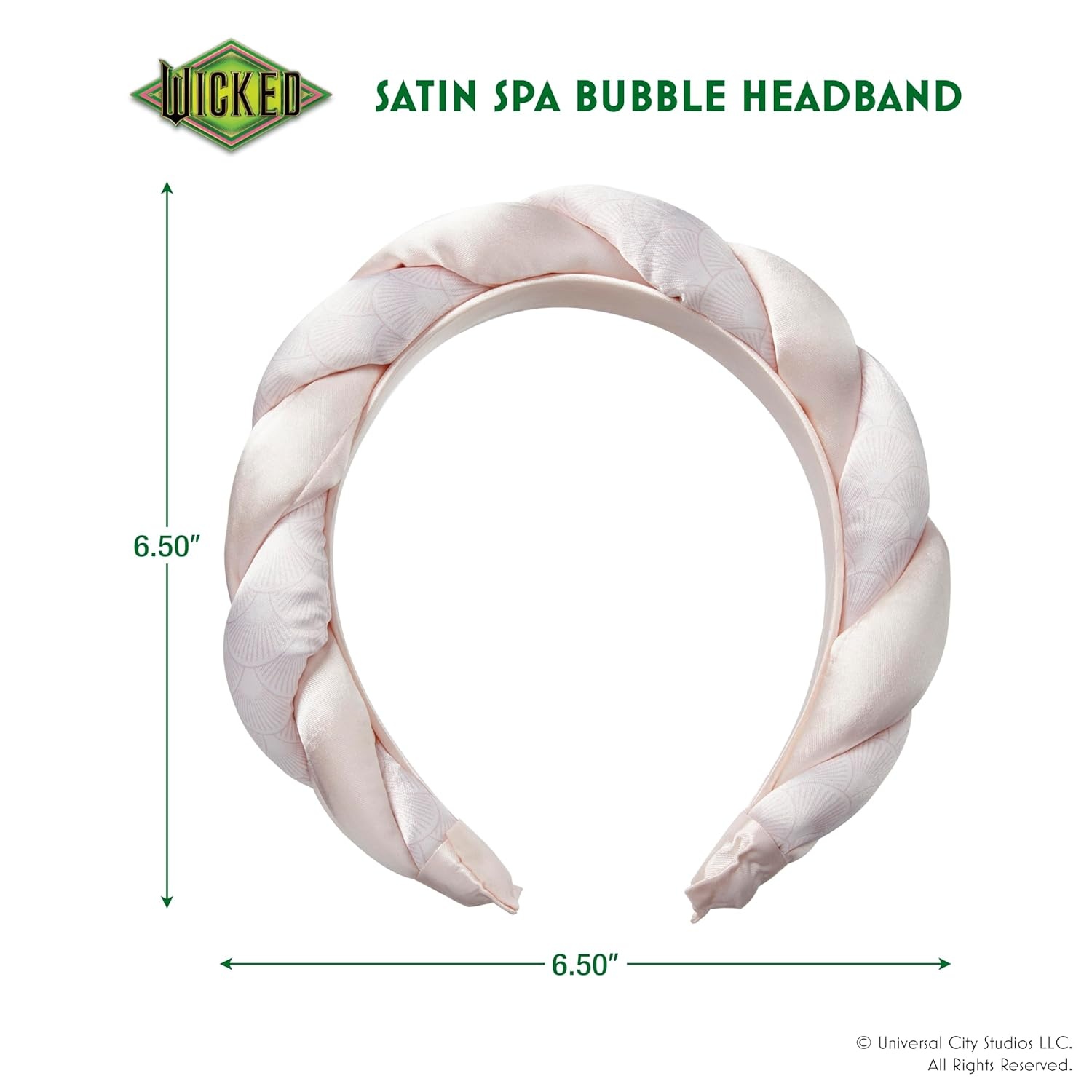 image:imageWicked Elphaba Satin Twisted Spa Headband Makeup Headband Scunci by ConairGlinda Pink
