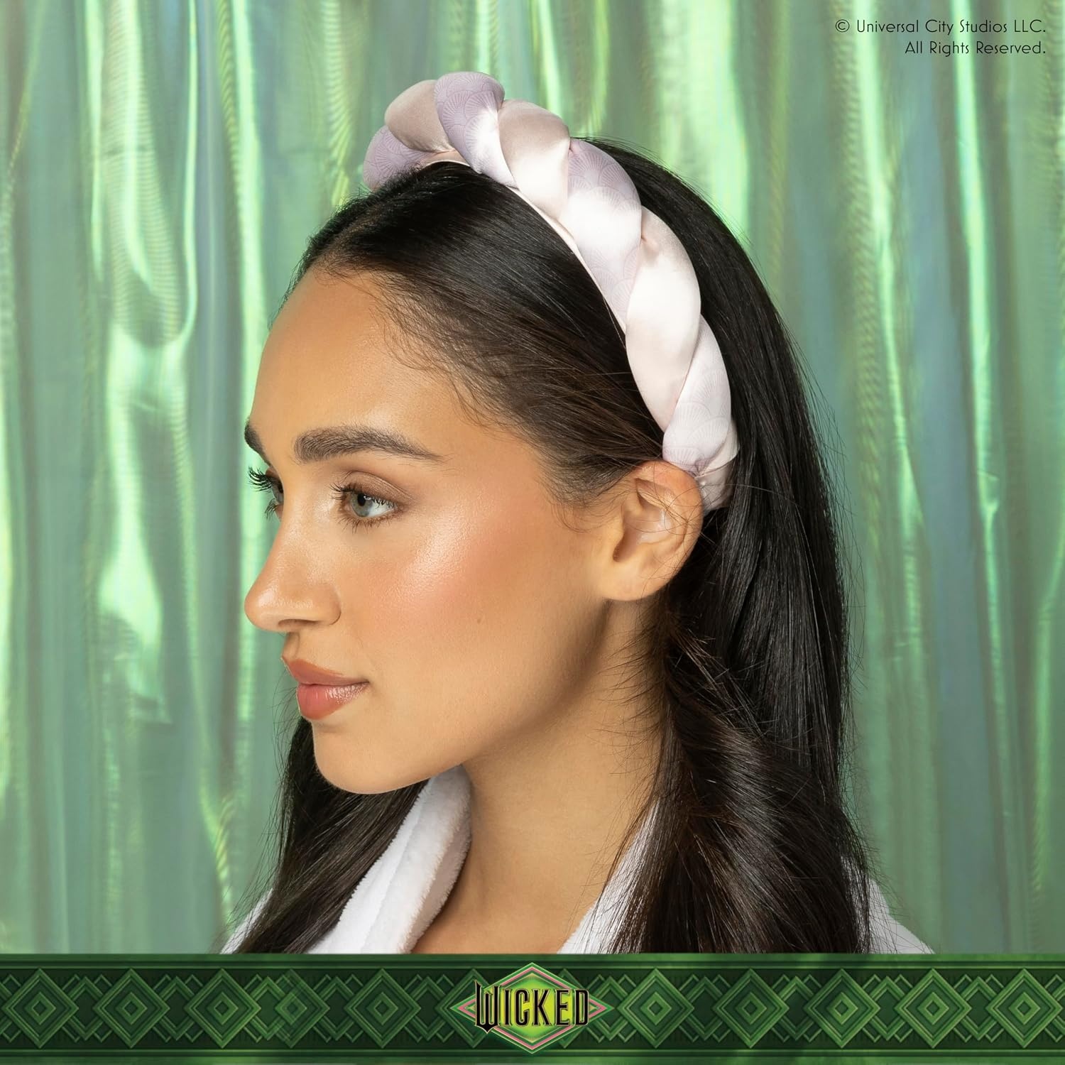 image:imageWicked Elphaba Satin Twisted Spa Headband Makeup Headband Scunci by ConairGlinda Pink