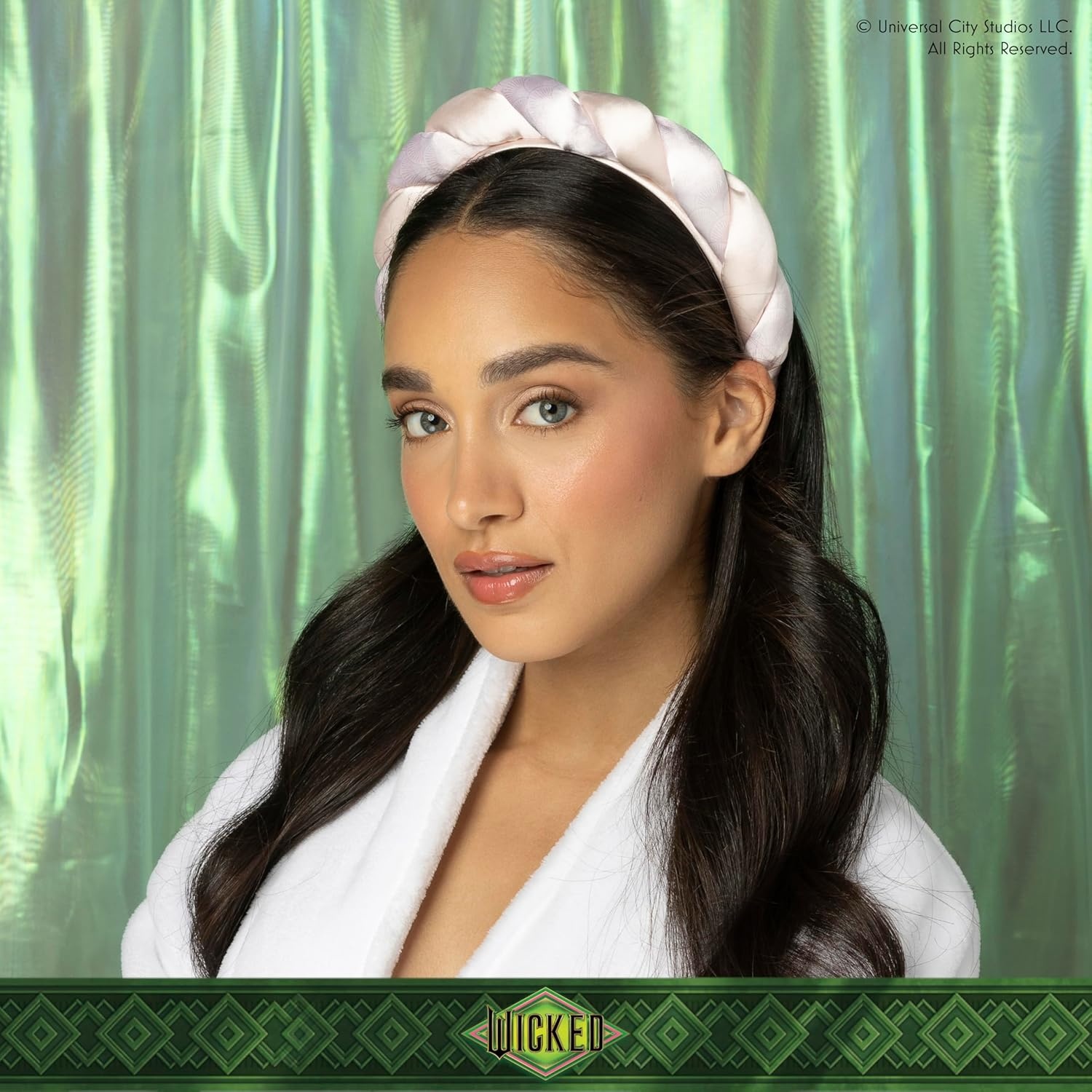 image:imageWicked Elphaba Satin Twisted Spa Headband Makeup Headband Scunci by ConairGlinda Pink