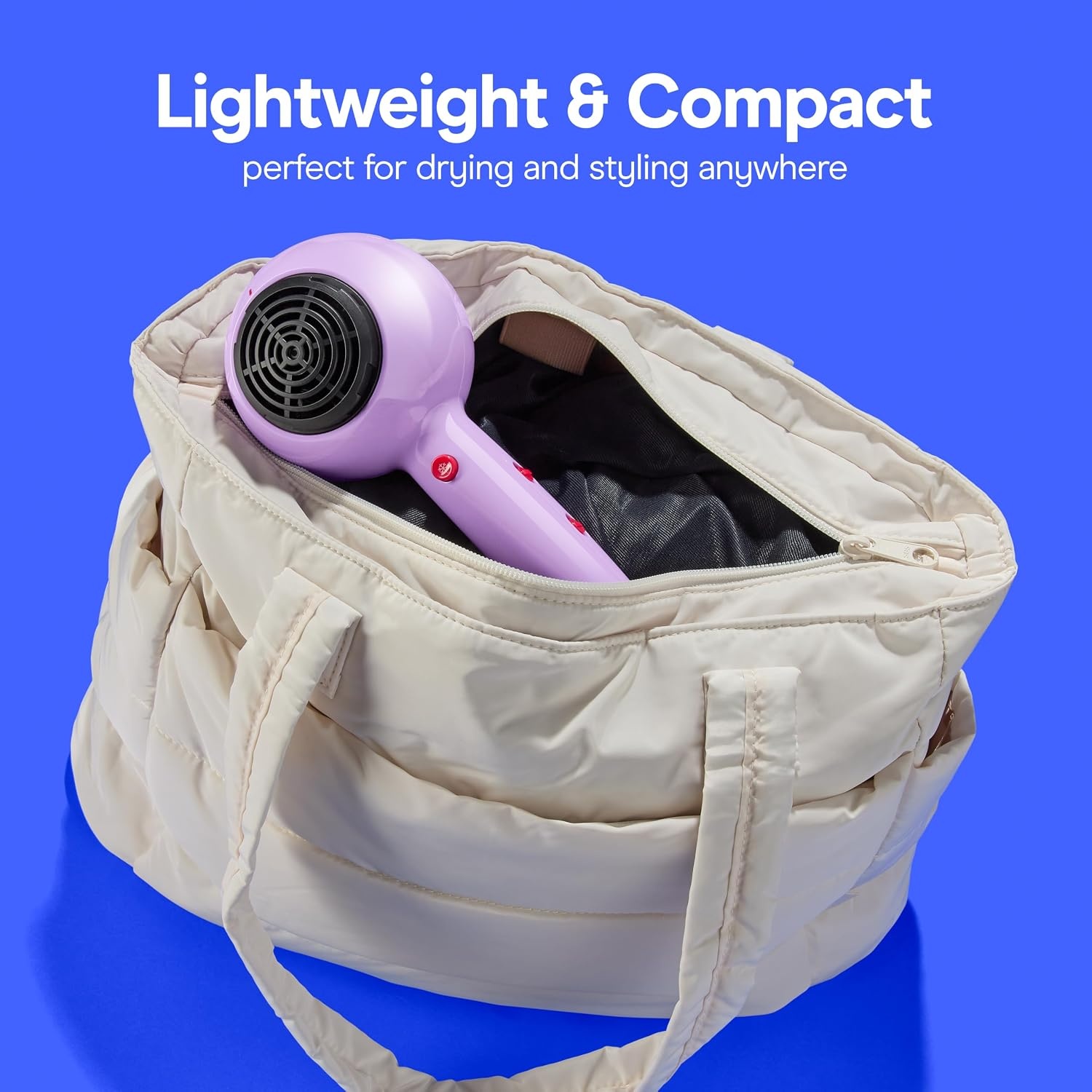 image:imageConair Cake Pop Blowout Kit Hair Dryer with Diffuser amp Concentrator Round Brush 3 Claw Clips Blow Dryer for Women Tourmaline Ceramic Technology 3 Heat2 Speeds Lilac 505AMZ