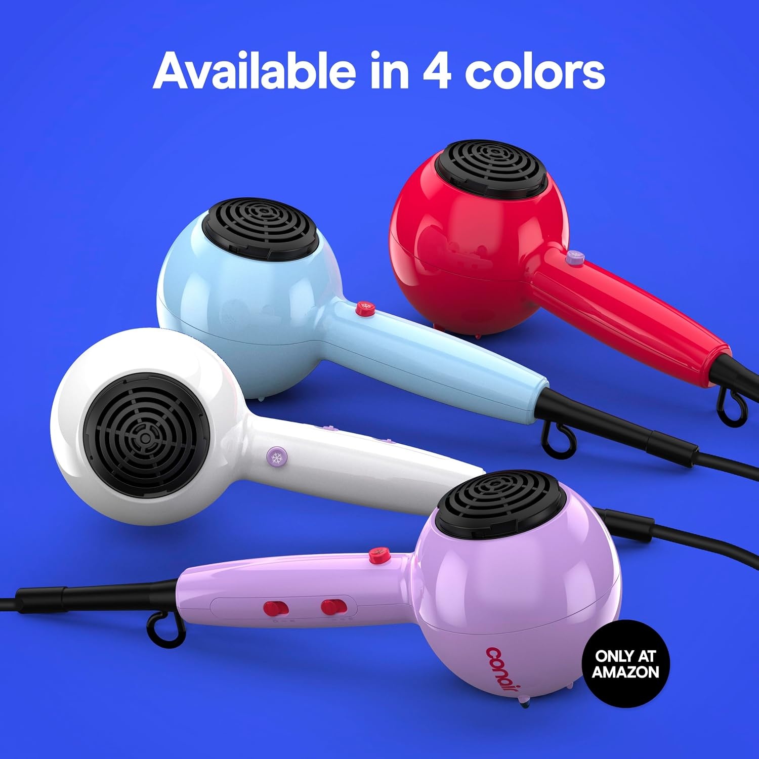 image:imageConair Cake Pop Blowout Kit Hair Dryer with Diffuser amp Concentrator Round Brush 3 Claw Clips Blow Dryer for Women Tourmaline Ceramic Technology 3 Heat2 Speeds Lilac 505AMZ
