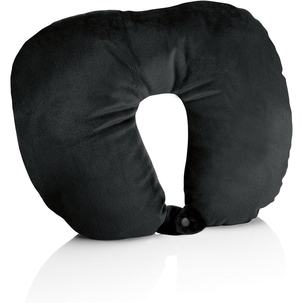 image:imageConair Microbead Neck Pillow for Travel Neck Support Pillow by Travel Smart CharcoalBlack