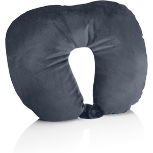 Conair Microbead Neck Pillow for Travel, Neck Support Pillow by Travel Smart, Charcoal(Charcoal)