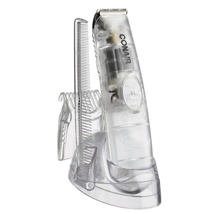 ConairMAN Beard Trimmer for Men, for Beard, Mustache and Face, 3 piece Set, Battery Operated(Clear)
